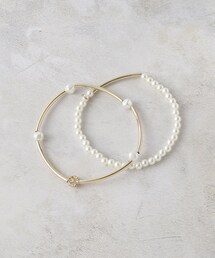 2連フェイクパールブレスレット