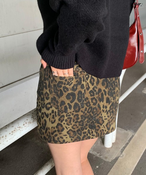 non-hedge(ノンヘッジ)の「ヒョウ柄ミニパンツスカート(スカート・レディース・グレー/ベージュ・M/S)」の21枚目の写真