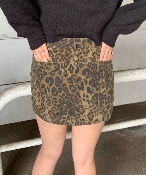 non-hedge(ノンヘッジ)の「ヒョウ柄ミニパンツスカート(スカート・レディース・グレー/ベージュ・M/S)」の22枚目の写真