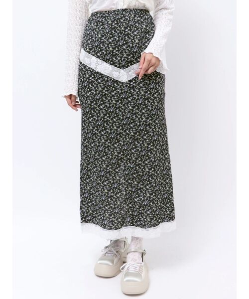 merry jenny（メリージェニー）の「girlhoodレースコンビスカート（スカート・レディース・ブラック/オフホワイト/ピンク・FREE）」の19枚目の写真