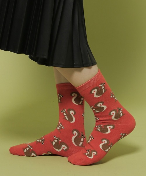 niko and...（ニコアンド）の「【あさひやま動物園応援商品】2Pセットソックス（ソックス/靴下・レディース・ブラック/ピンク/グリーン・FREE）」の6枚目の写真