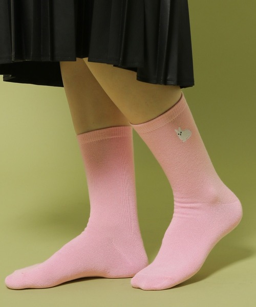 niko and...（ニコアンド）の「【あさひやま動物園応援商品】2Pセットソックス（ソックス/靴下・レディース・ブラック/ピンク/グリーン・FREE）」の7枚目の写真