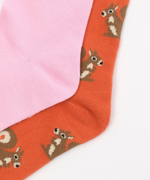 niko and...（ニコアンド）の「【あさひやま動物園応援商品】2Pセットソックス（ソックス/靴下・レディース・ブラック/ピンク/グリーン・FREE）」の18枚目の写真