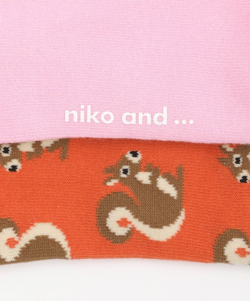 niko and...（ニコアンド）の「【あさひやま動物園応援商品】2Pセットソックス（ソックス/靴下・レディース・ブラック/ピンク/グリーン・FREE）」の20枚目の写真