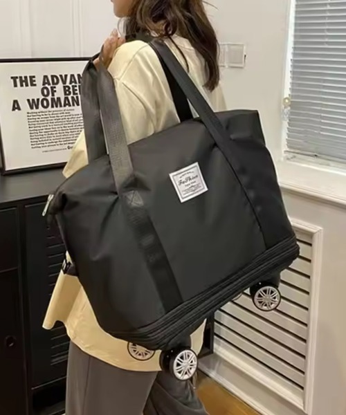 【美品】  バートン  キャリーバッグ  黒  トラベルバッグ キャスター付き ボストンバッグ キャスター付き ボストンキャリー 旅行 2-3泊