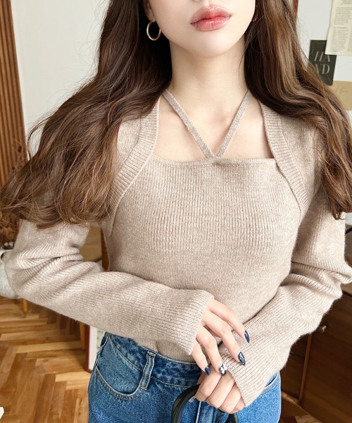 ♡新品タグ付き 洗える！SILK BOLERO ボレロ xs セール】 【洗える！】SILK RIB BOLERO ボレロ （カーディガン・ボレロ