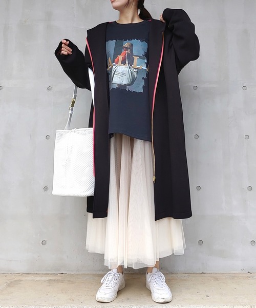 Q（キュー）の「メッシュバケットバッグ（ショルダーバッグ・レディース・アイボリー/オリーブ・ONE SIZE）」の16枚目の写真