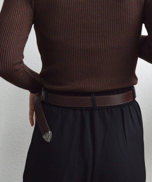 styiro（スタイロ）の「ウエスタンPUレザーベルト ヴィンテージ（ベルト・レディース・ブラック/ブラウン/レオパード・FREE）」の11枚目の写真