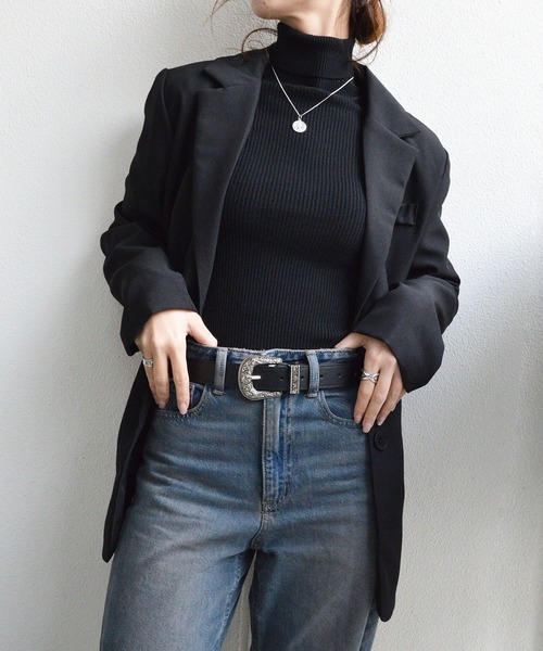 styiro（スタイロ）の「ウエスタンPUレザーベルト ヴィンテージ（ベルト・レディース・ブラック/ブラウン/レオパード・FREE）」の17枚目の写真