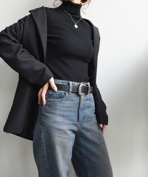 styiro（スタイロ）の「ウエスタンPUレザーベルト ヴィンテージ（ベルト・レディース・ブラック/ブラウン/レオパード・FREE）」の18枚目の写真