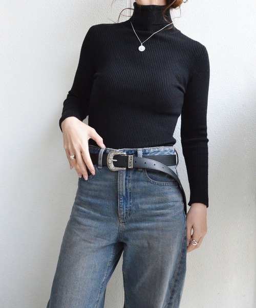 styiro（スタイロ）の「ウエスタンPUレザーベルト ヴィンテージ（ベルト・レディース・ブラック/ブラウン/レオパード・FREE）」の19枚目の写真