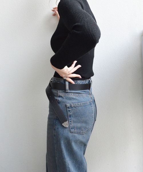 styiro（スタイロ）の「ウエスタンPUレザーベルト ヴィンテージ（ベルト・レディース・ブラック/ブラウン/レオパード・FREE）」の21枚目の写真