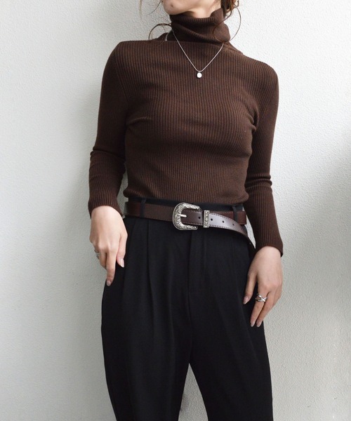 styiro（スタイロ）の「ウエスタンPUレザーベルト ヴィンテージ（ベルト・レディース・ブラック/ブラウン/レオパード・FREE）」の22枚目の写真