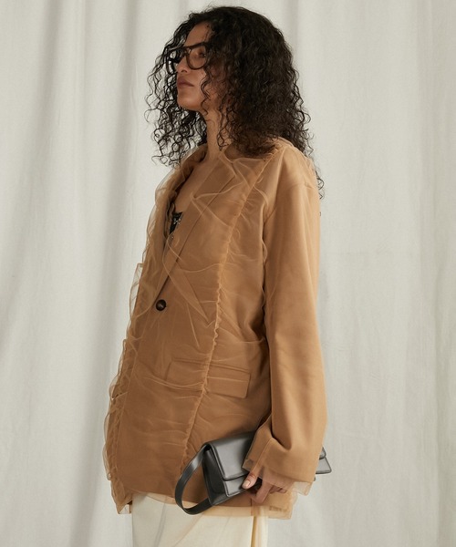 セール】チュールレイヤードジャケット / Tulle Layered Jacket