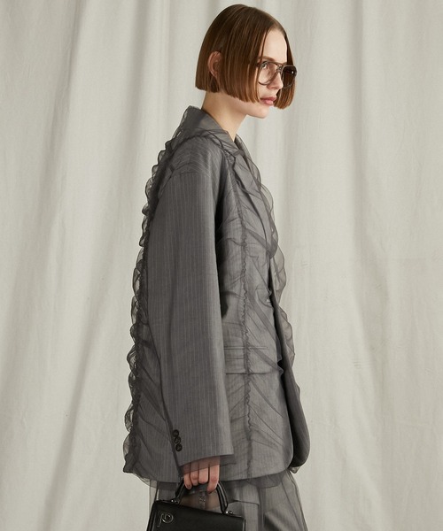 セール】チュールレイヤードジャケット / Tulle Layered Jacket