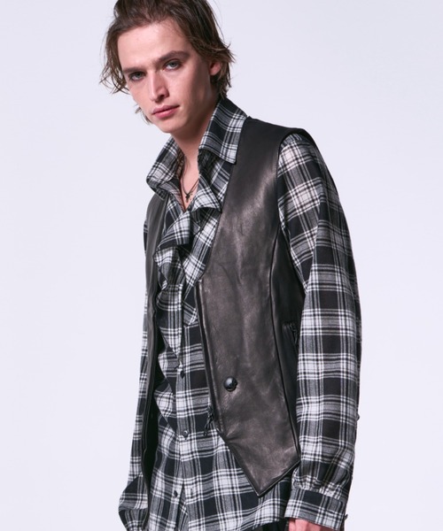 kiryuyrik（キリュウキリュウ）の「Kiryuyrik/キリュウキリュウ/LaceUp Conch Vest（ベスト・メンズ・ブラック・MEDIUM/LARGE/SMALL）」の2枚目の写真