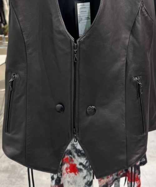 kiryuyrik（キリュウキリュウ）の「Kiryuyrik/キリュウキリュウ/LaceUp Conch Vest（ベスト・メンズ・ブラック・MEDIUM/LARGE/SMALL）」の4枚目の写真