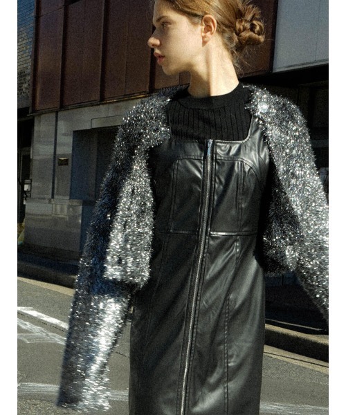 :ETHROF（イーサオブ）の「DOUBLE ZIP LEATHER ONEPIECE（ワンピース・レディース・ダークネイビー/ガンメタ/ブラック・MEDIUM）」の11枚目の写真