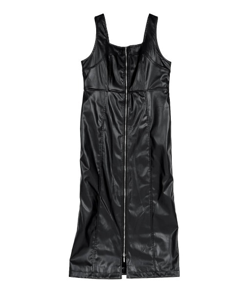 :ETHROF（イーサオブ）の「DOUBLE ZIP LEATHER ONEPIECE（ワンピース・レディース・ダークネイビー/ガンメタ/ブラック・MEDIUM）」の19枚目の写真