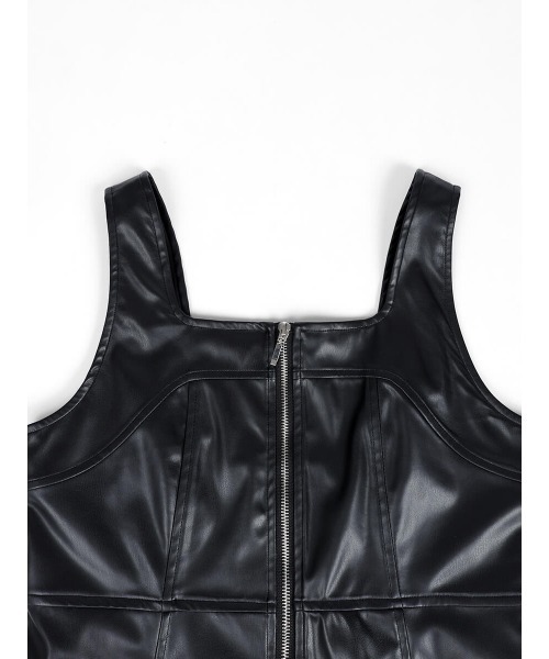 :ETHROF（イーサオブ）の「DOUBLE ZIP LEATHER ONEPIECE（ワンピース・レディース・ダークネイビー/ガンメタ/ブラック・MEDIUM）」の18枚目の写真