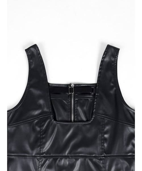 :ETHROF（イーサオブ）の「DOUBLE ZIP LEATHER ONEPIECE（ワンピース・レディース・ダークネイビー/ガンメタ/ブラック・MEDIUM）」の17枚目の写真