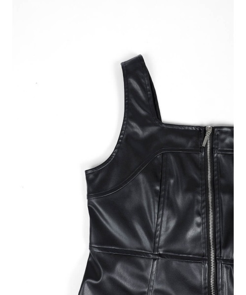 :ETHROF（イーサオブ）の「DOUBLE ZIP LEATHER ONEPIECE（ワンピース・レディース・ダークネイビー/ガンメタ/ブラック・MEDIUM）」の16枚目の写真