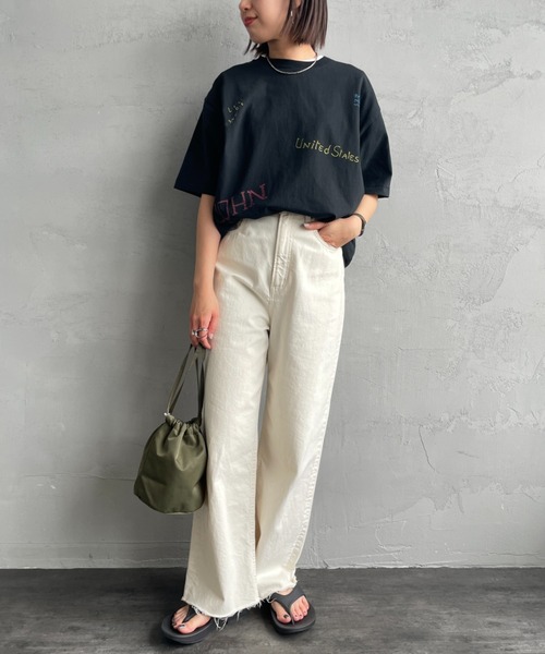 PAYDAY（ペイデイ）の「[PAY DAY/ペイデイ] 別注 ミックスロゴデザインTシャツ（Tシャツ/カットソー・レディース・ホワイト/ブラック・F）」の7枚目の写真