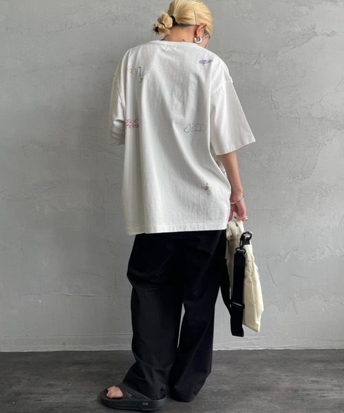 PAYDAY（ペイデイ）の「[PAY DAY/ペイデイ] 別注 ミックスロゴデザインTシャツ（Tシャツ/カットソー・レディース・ホワイト/ブラック・F）」の19枚目の写真