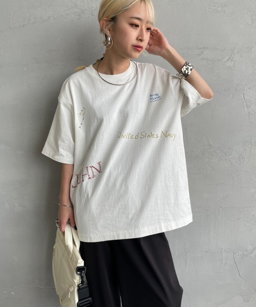 PAYDAY（ペイデイ）の「[PAY DAY/ペイデイ] 別注 ミックスロゴデザインTシャツ（Tシャツ/カットソー・レディース・ホワイト/ブラック・F）」の11枚目の写真