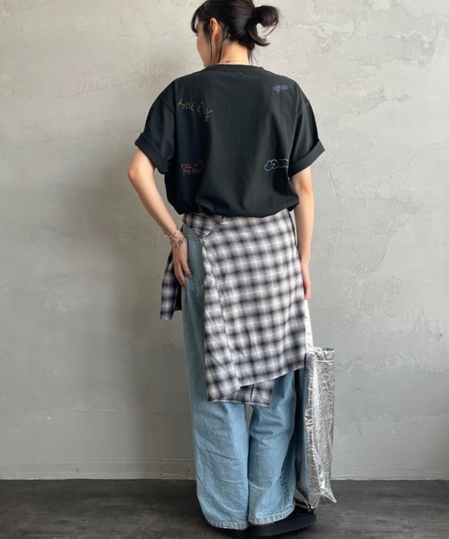 PAYDAY（ペイデイ）の「[PAY DAY/ペイデイ] 別注 ミックスロゴデザインTシャツ（Tシャツ/カットソー・レディース・ホワイト/ブラック・F）」の5枚目の写真