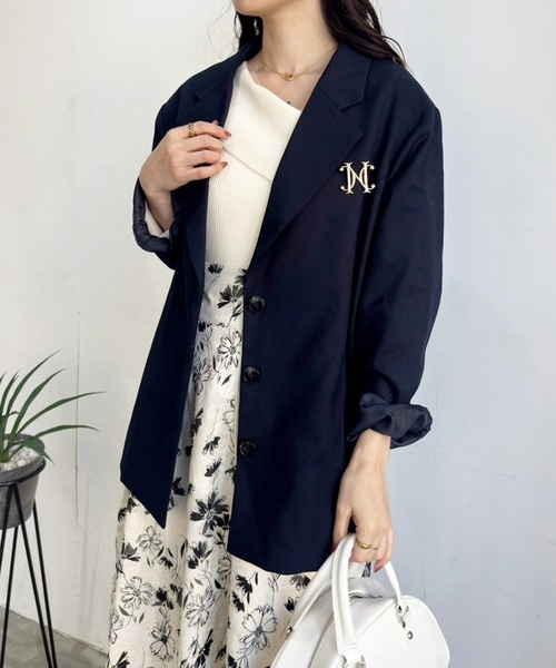 one after another NICE CLAUP(ワンアフターアナザーナイスクラップ)の「セットアップ対応/レースアップテーラードジャケット(テーラードジャケット・レディース・キャメル/アイボリー/グレー/ネイビー・FREE)」の13枚目の写真