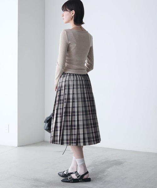 forksy.（フォルクシー）の「【forksy.】ミドル丈アソートプリーツチェックスカート（スカート・レディース・ネイビー系/レッド系/ベージュ系・FREE）」の12枚目の写真