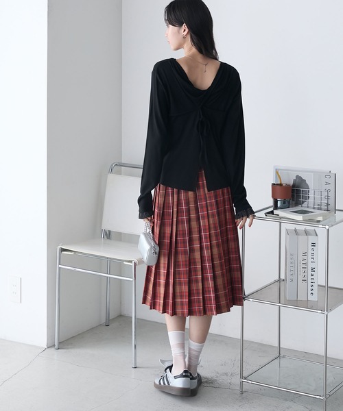 forksy.】ミドル丈アソートプリーツチェックスカート forksy.│MONO