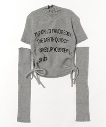 LOSUCA | アームウォーマー付きロゴニット / ヴィンテージ シティガール MATU:TA(ニット/セーター)