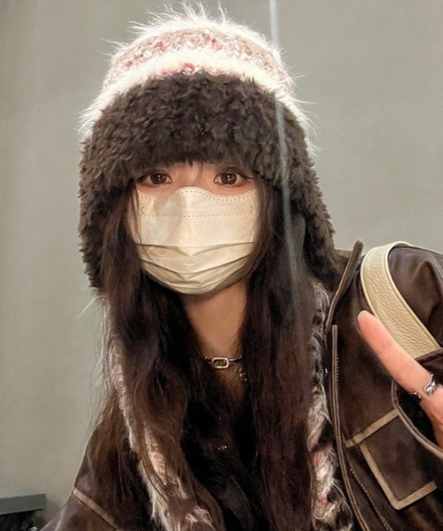 変わり編みニット帽子 ビーニー 3色アソート 10個セット