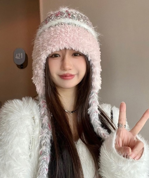 Vipoa（ヴィポア）の「三つ編みニット帽（ニットキャップ/ビーニー