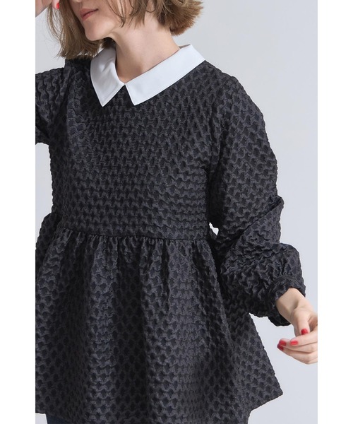 ふくれジャガード配色カラーブラウス（シャツ/ブラウス）｜&. NOSTALGIA（アンドドットノスタルジア）