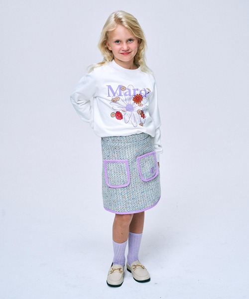 Mardi Mercredi(マルディメクルディ)の「KIDS SWEATSHIRT FLOWERMARDI BLOSSOM(スウェット・キッズ・アイボリー/ヘザーグレー/ネイビー・110cm/100cm/130cm/120cm)」の5枚目の写真