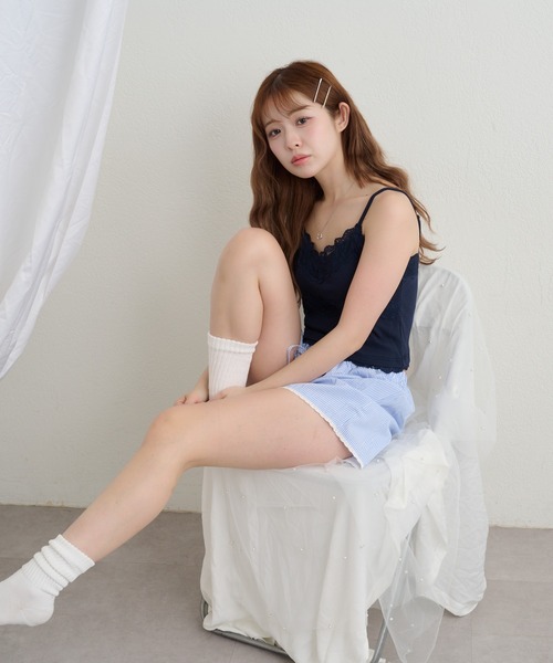 RAY CASSIN（レイカズン）の「【サイズ展開あり】パット付レースキャミ（キャミソール・レディース・アイボリー/ブラック系その他2/ブルー系その他2/ホワイト系その他2/ホワイト系その他/ミント/ホワイト系その他3・FREE/S）」の15枚目の写真