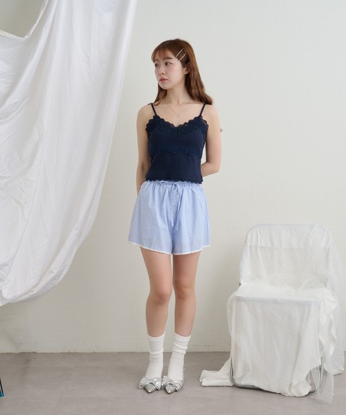 RAY CASSIN（レイカズン）の「【サイズ展開あり】パット付レースキャミ（キャミソール・レディース・アイボリー/ブラック系その他2/ブルー系その他2/ホワイト系その他2/ホワイト系その他/ミント/ホワイト系その他3・FREE/S）」の19枚目の写真