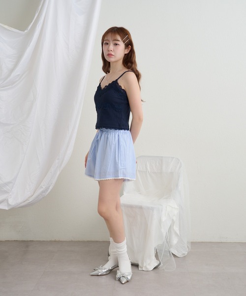 RAY CASSIN（レイカズン）の「【サイズ展開あり】パット付レースキャミ（キャミソール・レディース・アイボリー/ブラック系その他2/ブルー系その他2/ホワイト系その他2/ホワイト系その他/ミント/ホワイト系その他3・FREE/S）」の21枚目の写真