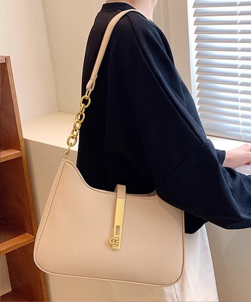Dita Muaj.(ディータムアージュ)の「アクセントチェーンハンドバッグ(ハンドバッグ・レディース・ベージュ/アイボリー/ライトグリーン・FREE)」の2枚目の写真