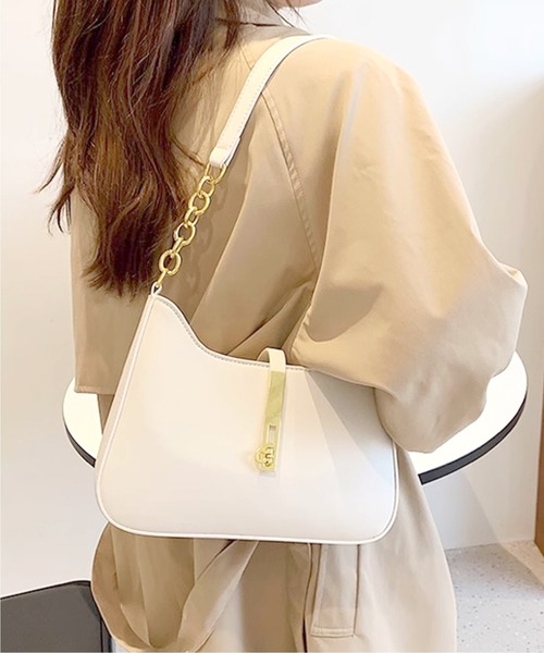 Dita Muaj.(ディータムアージュ)の「アクセントチェーンハンドバッグ(ハンドバッグ・レディース・ベージュ/アイボリー/ライトグリーン・FREE)」の1枚目の写真