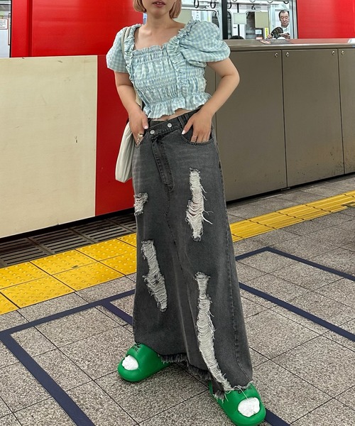 けっこうなダメージデニスカ（デニムスカート）｜Alley Tokyo（アリー