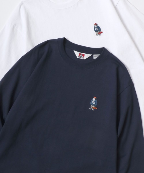BEN DAVIS/ベンデイビス GORILLA EMB LS TEE/ゴリラ ロゴ ワンポイント