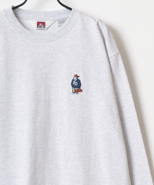 BEN DAVIS(ベンデイビス)の「BEN DAVIS/ベンデイビス GORILLA EMB LS TEE/ゴリラ ロゴ ワンポイント刺繍 ロングスリーブTシャツ/ロンT/レディース メンズ(Tシャツ/カットソー・メンズ・アッシュグレー/ブラック/ネイビー/ホワイト・XL/L/M)」の7枚目の写真
