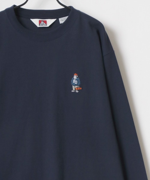 BEN DAVIS(ベンデイビス)の「BEN DAVIS/ベンデイビス GORILLA EMB LS TEE/ゴリラ ロゴ ワンポイント刺繍 ロングスリーブTシャツ/ロンT/レディース メンズ(Tシャツ/カットソー・メンズ・アッシュグレー/ブラック/ネイビー/ホワイト・XL/L/M)」の8枚目の写真