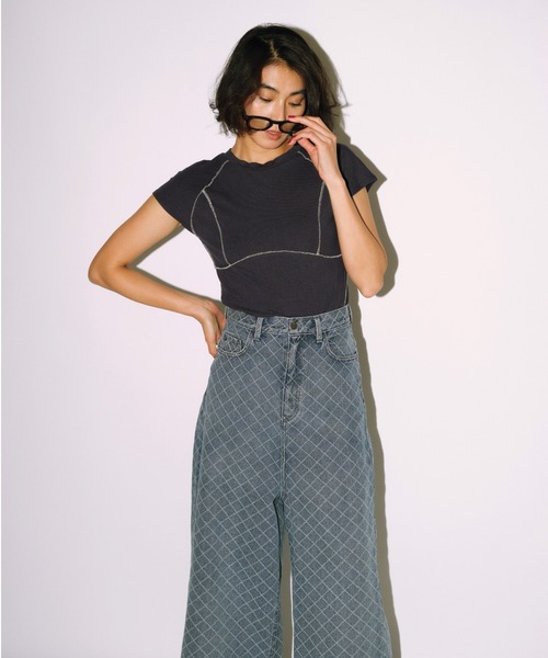 null.(ヌル)の「インサイドアウトシームフレンチTee(Tシャツ/カットソー・レディース・ブラック/ネイビー/ホワイト・FREE)」の16枚目の写真