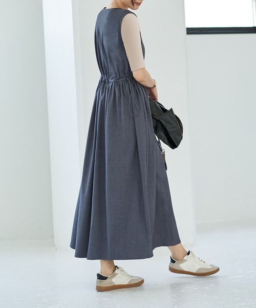 STYLE DELI（スタイルデリ）の「ダブルファスナージャンパースカート（ワンピース・レディース・ブラック/グレー/ベージュ・SMALL/MEDIUM）」の12枚目の写真