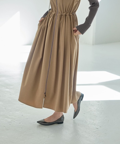 STYLE DELI（スタイルデリ）の「ダブルファスナージャンパースカート（ワンピース・レディース・ブラック/グレー/ベージュ・SMALL/MEDIUM）」の21枚目の写真